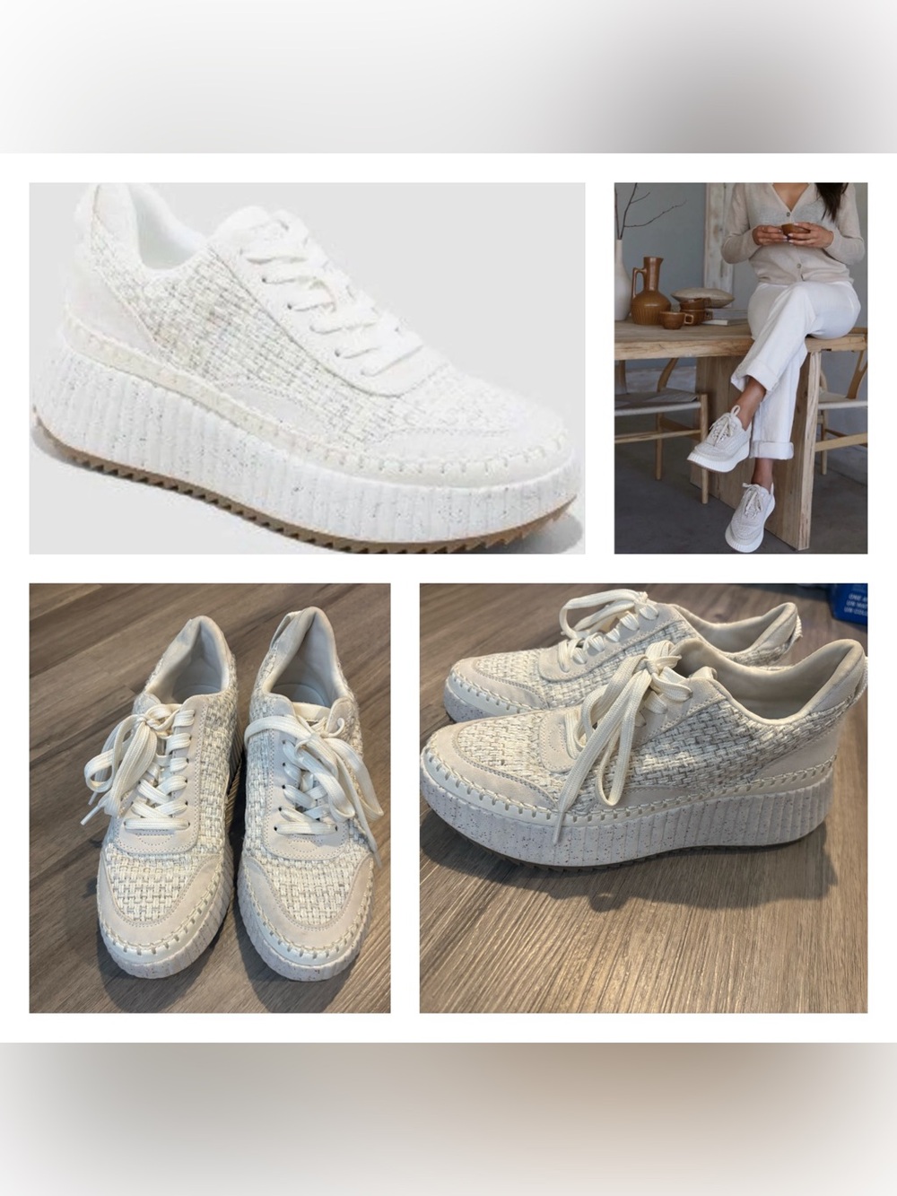 Universal Thread White Platform Knit Sneaker